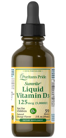 Liquid Vitamin D3 125 mcg (5000 IU)