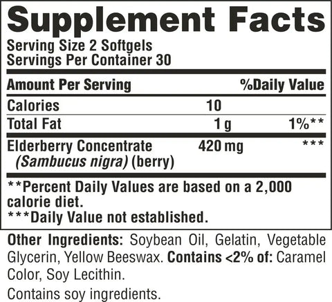Elderberry Sambucus 420mg per serving