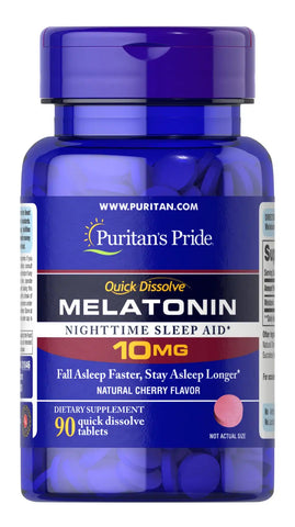 Quick Dissolve Melatonin 10 mg Cherry Flavor