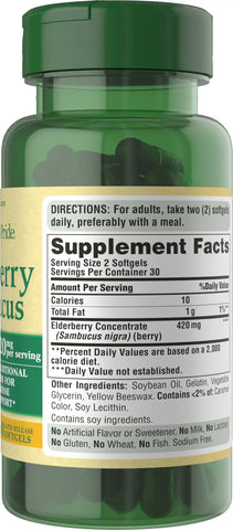Elderberry Sambucus 420 mg per serving