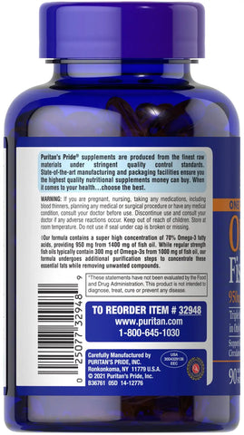 One Per Day Omega-3 Fish Oil 1400 mg (950 mg Active Omega-3)