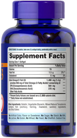 One Per Day Omega-3 Fish Oil 1400 mg (950 mg Active Omega-3)