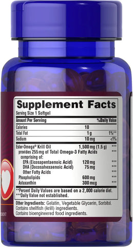 Maximum Strength Red Krill Oil 1500 mg (255 mg Active Omega-3)