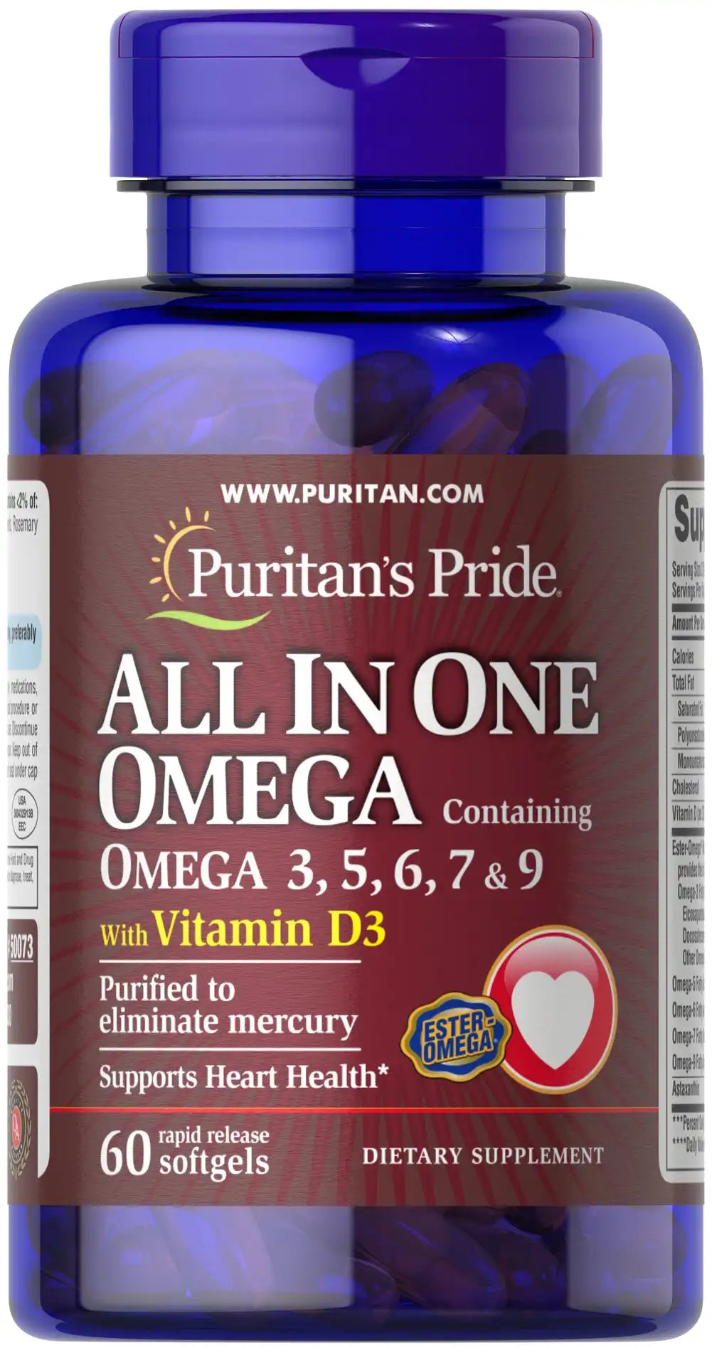 All In One Omega 3, 5, 6, 7 & 9 with Vitamin D3
