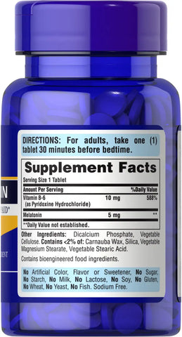 Timed Release Melatonin 5 mg with B-6