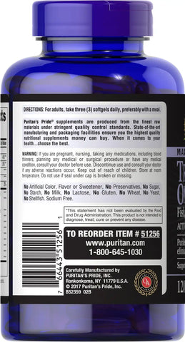 Maximum Strength Triple Omega 3-6-9 Fish, Flax & Chia Oils