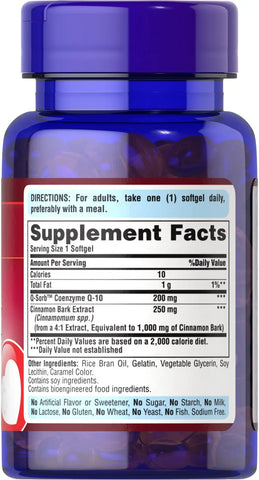 Q-SORB™ Ultra Co Q-10 200 mg & Cinnamon 1000 mg