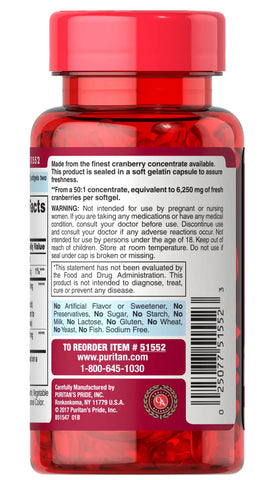 Cranberry Fruit Concentrate Plus Hibiscus Extract 6250 mg / 50 mg