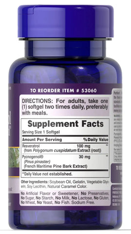 Resveratrol 100 mg & Pycnogenol® 30 mg