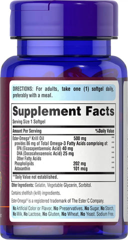 Red Krill Oil 1000 mg (170 mg Active Omega-3)
