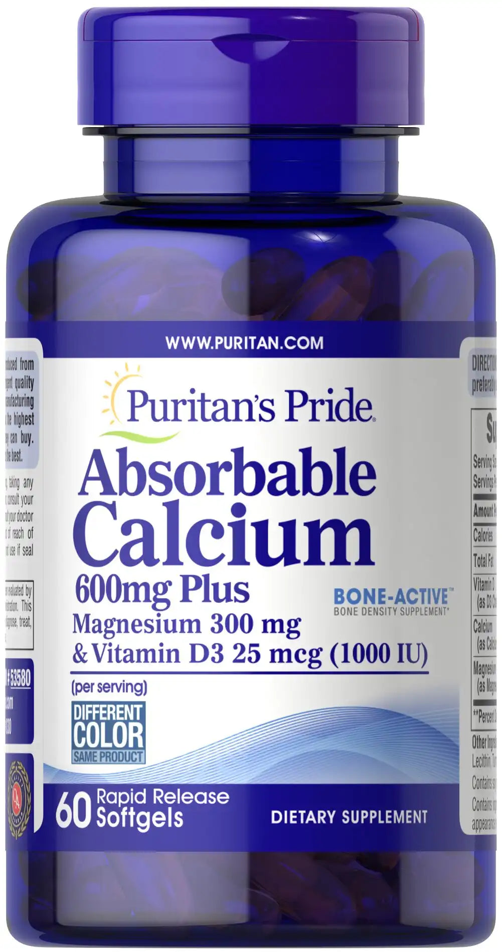 Absorbable Calcium 600 mg plus Magnesium 300mg & Vitamin D 25 mcg (1,000 IU)