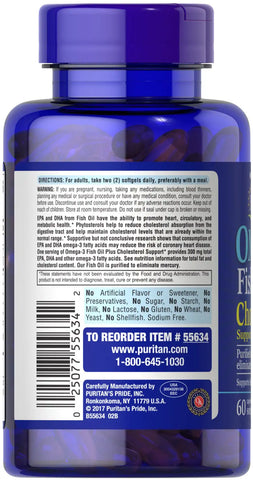 Omega-3 Fish Oil Plus Cholesterol Support*