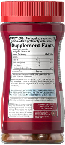 Co Q-10 200 mg Peach Mango Gummies
