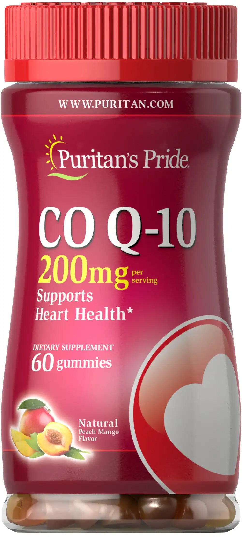Co Q-10 200 mg Peach Mango Gummies