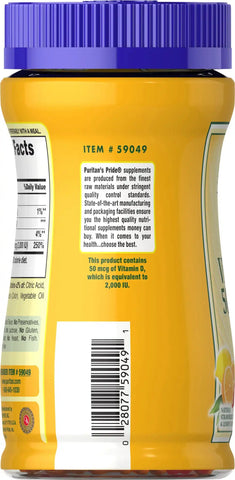 Vitamin D3 2000 IU (per serving) Gummies