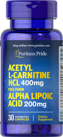 Acetyl L-Carnitine 400 mg with Alpha Lipoic Acid 200 mg