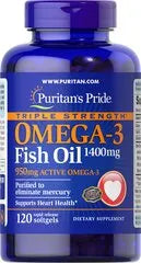 Triple Strength Omega-3 Fish Oil 1400 mg (950 mg Active Omega-3)