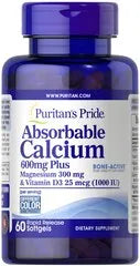 Absorbable Calcium 600 mg plus Magnesium 300mg & Vitamin D 25 mcg (1,000 IU)