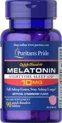 Quick Dissolve Melatonin 10 mg Strawberry Flavor
